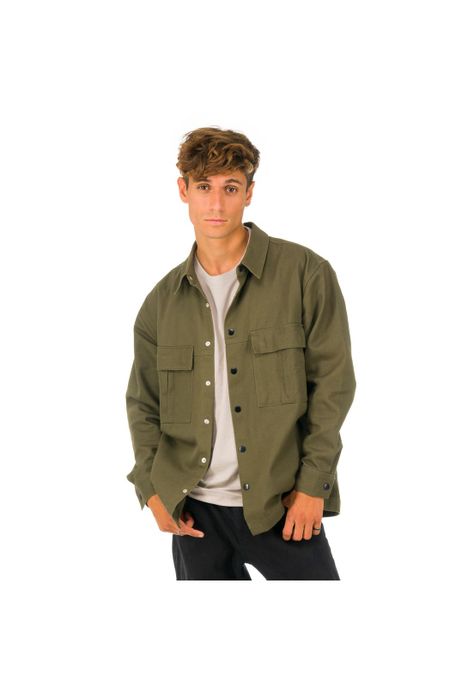 Chaqueta Unisex Clique Verde Militar -3