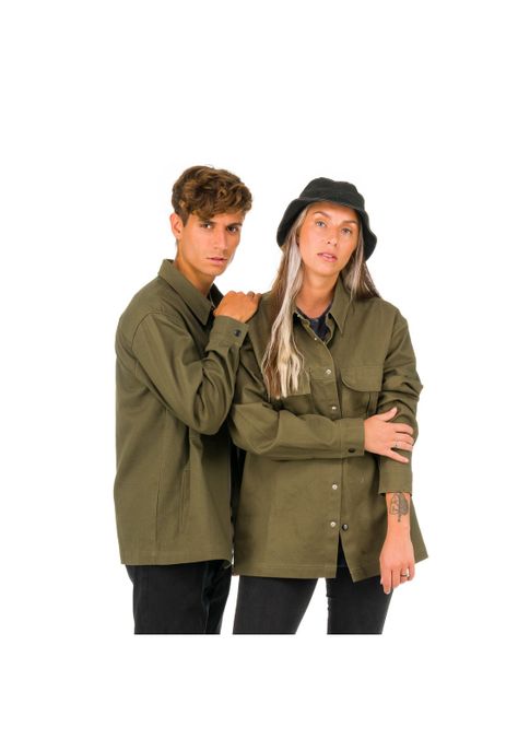 Chaqueta Unisex Clique Verde Militar -4