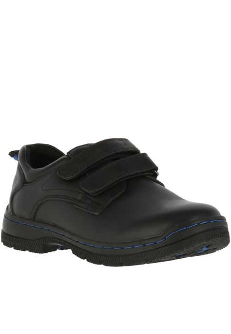 Zapato Niño Cuero New I Work Velcro Negro-0