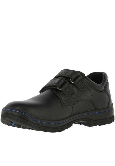 Zapato Niño Cuero New I Work Velcro Negro-1