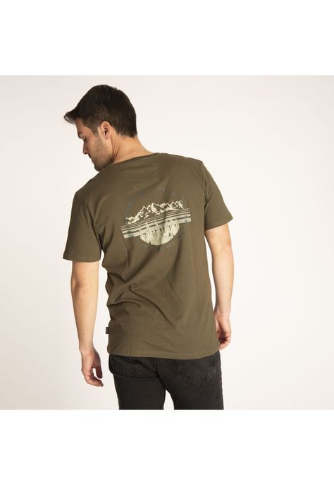 Polera M/C Hombre Basic Merrell Verde-4