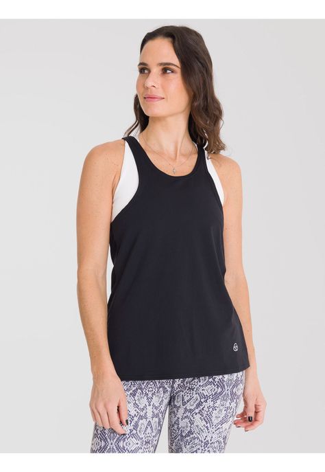 Polera deportiva Mujer Tank Cloe Negro-0