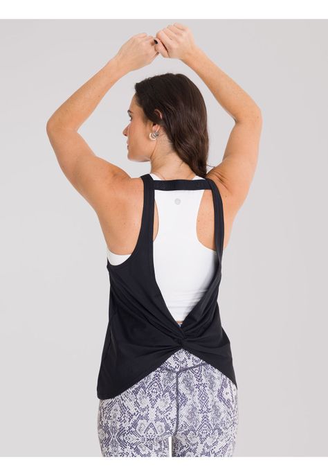 Polera deportiva Mujer Tank Cloe Negro-4
