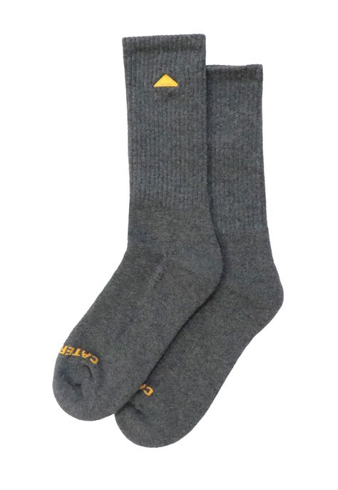 Calcetin Gris Cat Basics Crew Sock Unisex-0