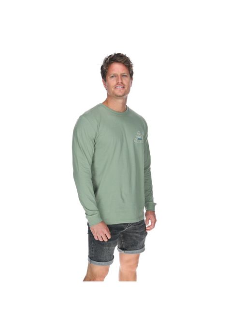 Polera M/L Hombre Walled Ls Verde-3