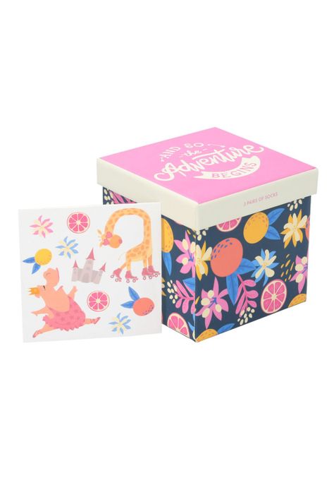Pack 3 Calcetines Rosado Gift Adven Niña-1