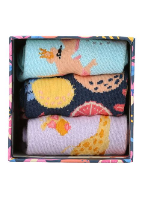 Pack 3 Calcetines Rosado Gift Adven Niña-3