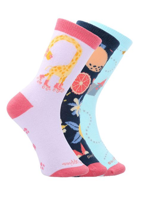 Pack 3 Calcetines Rosado Gift Adven Niña-4