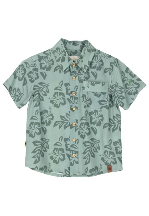 Camisa Niño Hibisco Verde-0