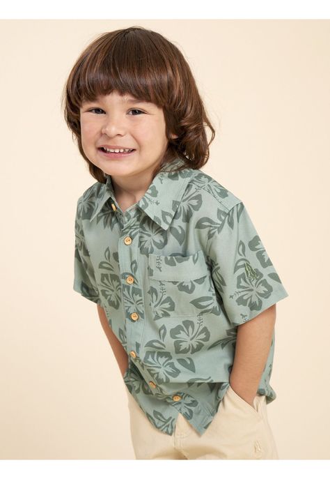 Camisa Niño Hibisco Verde-3