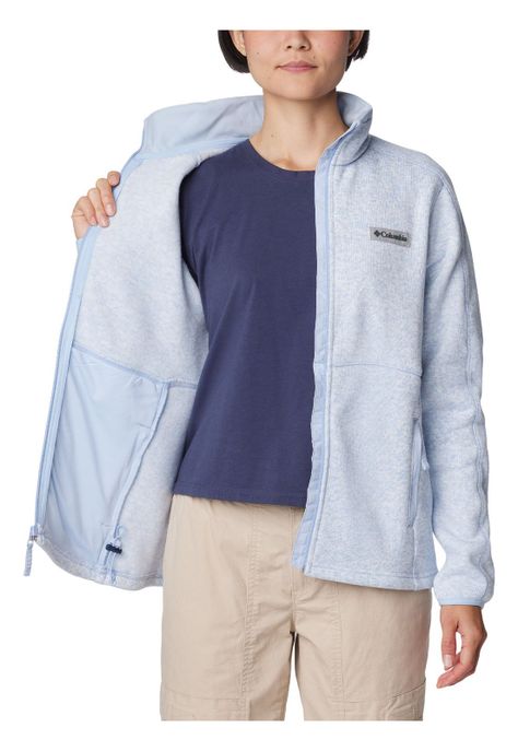 Polar Mujer W Sweater Weather Full Zip Celeste-4