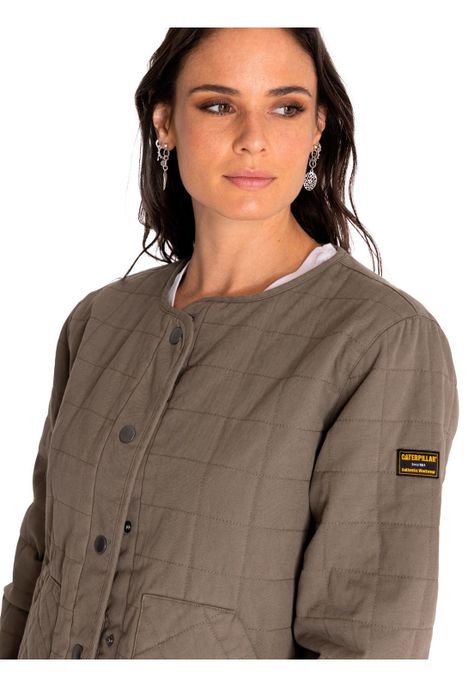 Chaqueta Mujer Heritage Lightweight Quilted Verde-4