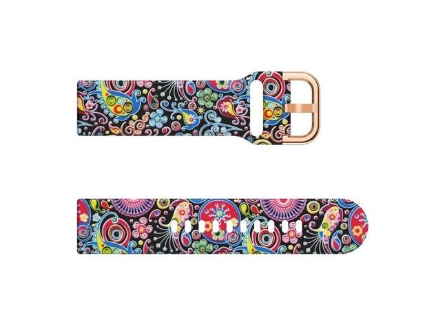 Correa Compatible Samsung Watch Active 1 & 2 Floral 20mm-1