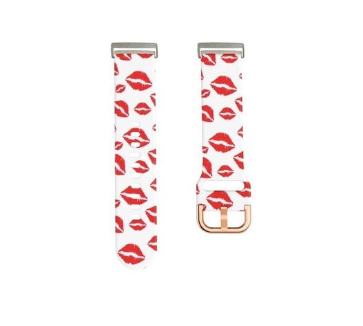 Correa Compatible Samsung Watch Active 1 & 2 Labios Rojos 20mm-1
