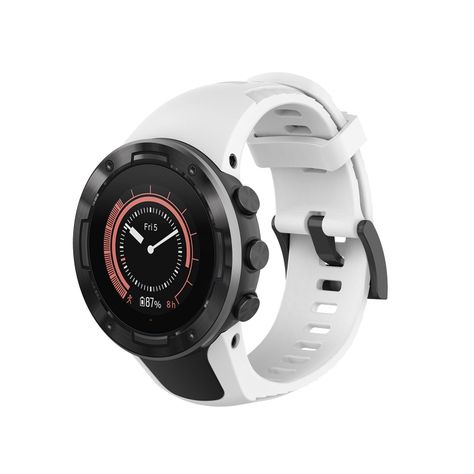 Correa Silicona Compatible Con Suunto 5 33mm Blanco-3