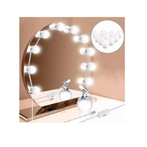 Luces Espejo Tocador Maquillaje 10 Bombillas Led-0