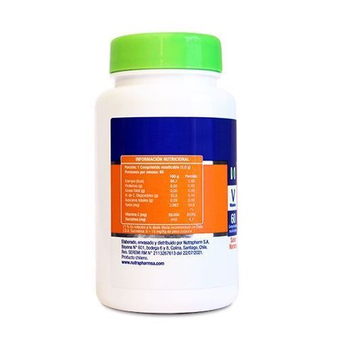 Vitamina C 500 mg x 60 Comprimidos Masticables – Nutrapharm-1