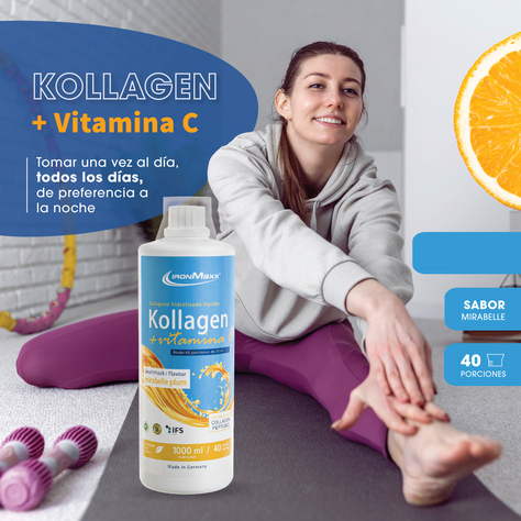 Kollagen + Vitamina C 1000 mL Sabor Mirabelle – Ironmaxx-2