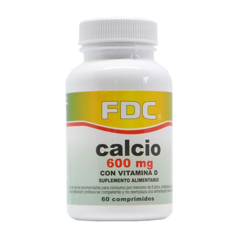 Calcio 600 mg + Vitamina D x 60 comprimidos-0