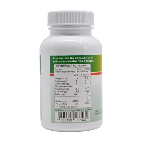 Calcio 600 mg + Vitamina D x 60 comprimidos-1