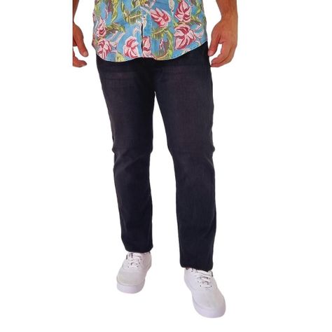 Jeans Negro Hombre Calce Recto -1