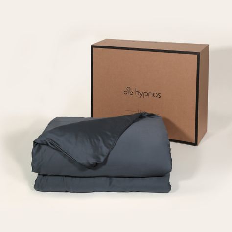 Manta Pesada + Cobertor Bambú Lite - Queen - 10 Kg - Gris Oscuro - Hypnos-0