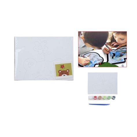 Tablero De Pintura Al ¨®leo Digital 15*20Cm Con Pinceles Y Pinturas.-0