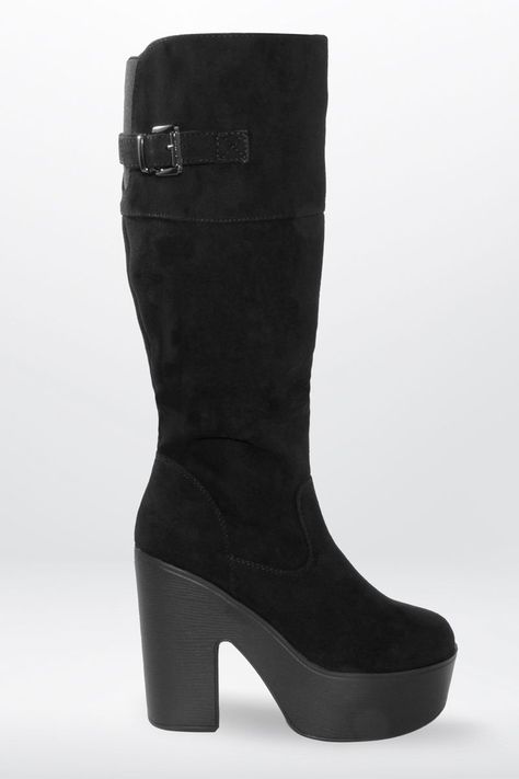 Botas Mujer Bucaneras Altas Plataforma y Taco Forradas-0