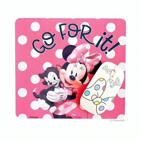 KIT MOUSE INALAMBRICO  Y MOUSE PAD MINNIE 1-1