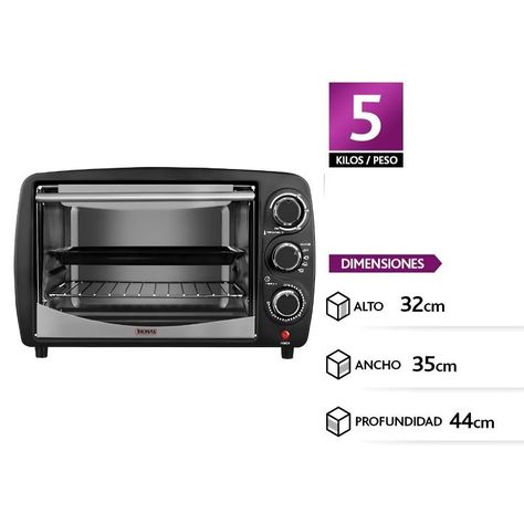 Horno Electrico Thomas TH-16N 220V - 240V Negro-2