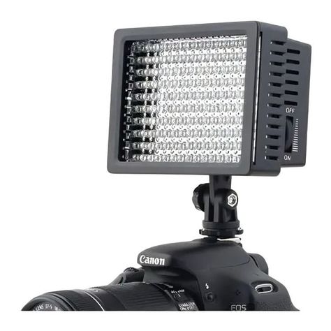 Foco Led 160 Luces Flash Cámara Videograbadora + 2 Filtros-0
