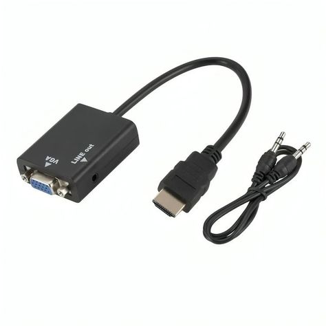 Adaptador Cable de Conversión Hdmi A Vga + Audio Hd-0