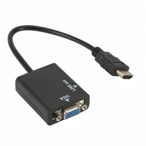 Adaptador Cable de Conversión Hdmi A Vga + Audio Hd-1