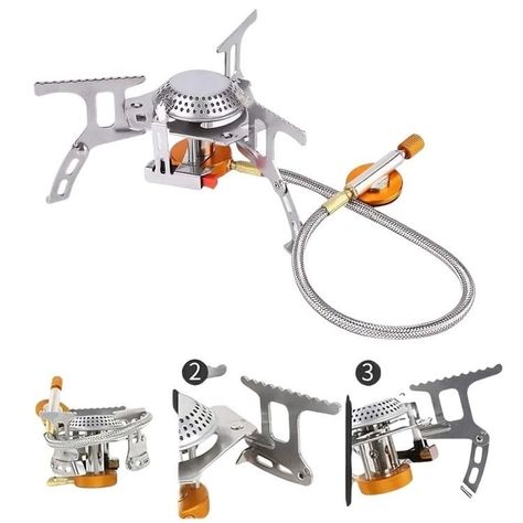 Cocinilla Para Camping Con Manguera A Gas-2