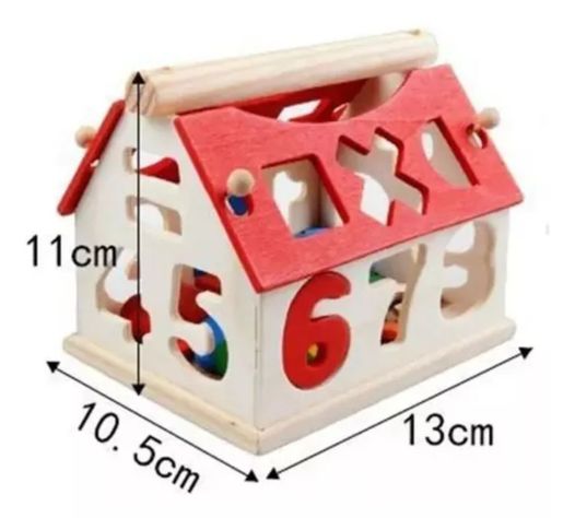 Casa De Encaje De Madera Números Juego Didáctico Para Niños-2