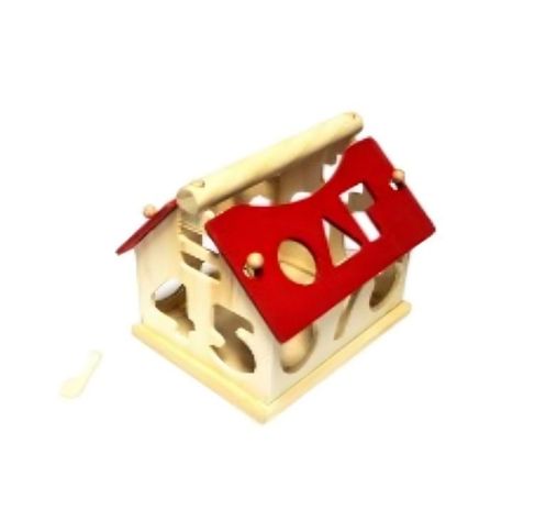 Casa De Encaje De Madera Números Juego Didáctico Para Niños-0