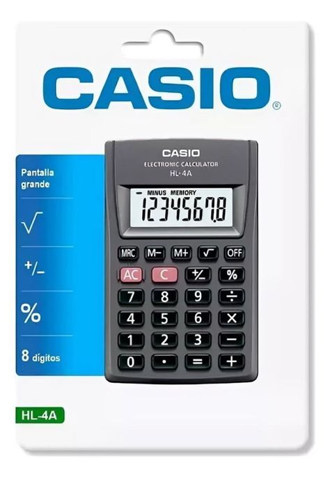 Calculadora CASIO 8 diguitos HL-4A-2
