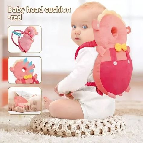 Almohada Bebe Antigolpe  Color Rosada-3