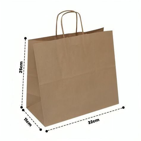 Bolsas Papel Kraft 12 Unidades 32x25x11cm-2