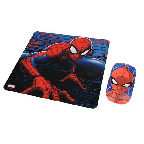 KIT MOUSE INALAMBRICO Y MOUSE PAD SPIDERMAN 2 -0