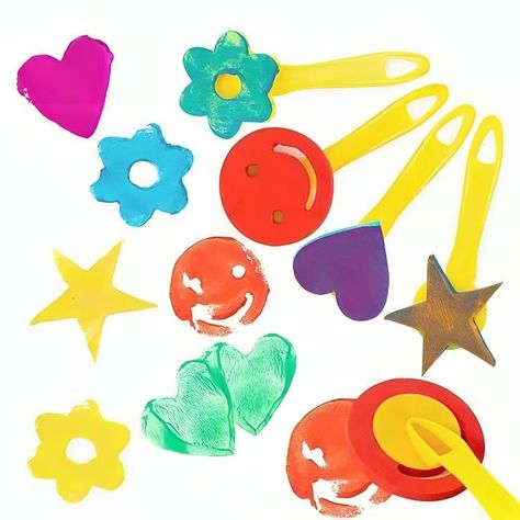 Set De Arte 51 Pzs Para Pintar Para Niños Esponjas Figuras-1