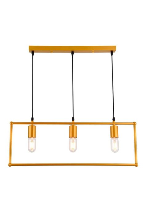 Lámpara Colgante Dosde 3 Luces Dorado-0