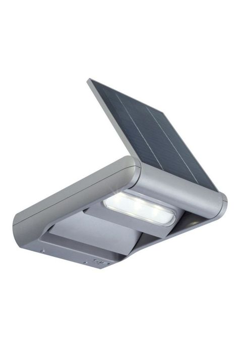 Aplique Solar 6144s-2 Led 2w Luz Blanco Neutro Ip44 Gris-0