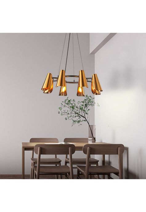 Lámpara Colgante Rossi Envejecido 8 Luces E14-1