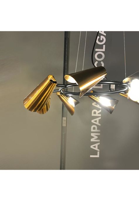 Lámpara Colgante Rossi Envejecido 8 Luces E14-2