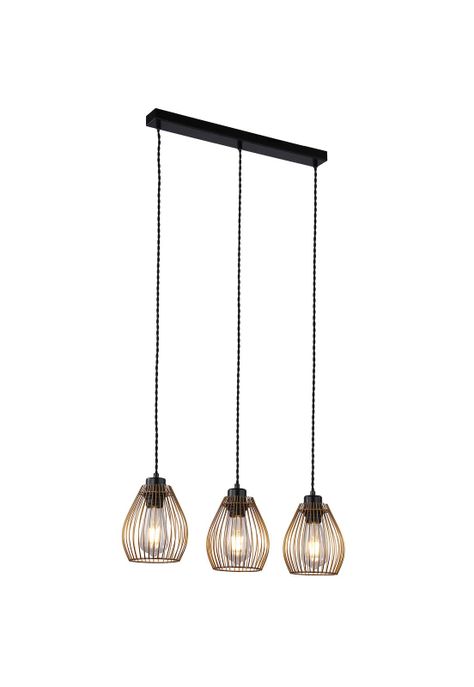Lámpara Colgante Beas 3 Luces Dorado Mate-0