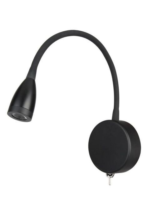 Aplique Lectura Led Zoom 3w Luz Cálida Negro Con Switch-0