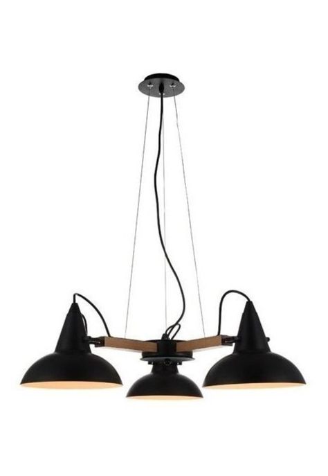 Lámpara Colgante Denver 3 Luces Negro Mate D21cm-0