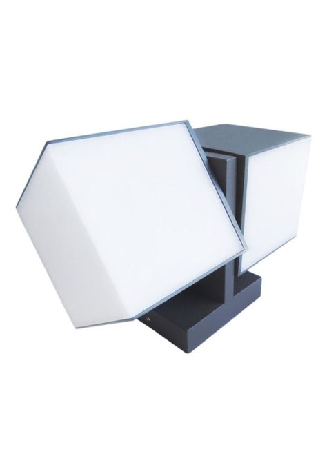 Aplique Lutec Cuba 2 Luces Negro 23w Luz Cálida Ip54-3