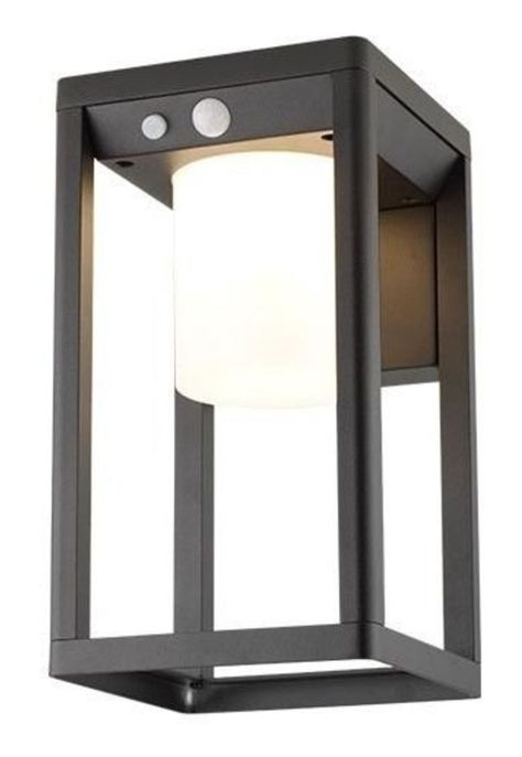Aplique Led Solar Classic Negro 3 Funcion Luz Cálida-0